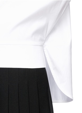 Detail View - Click To Enlarge - NEIL BARRETT - Elastic hem stretch poplin shirt