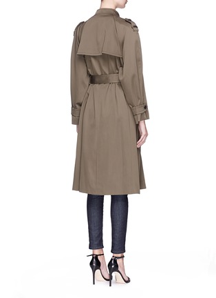 Back View - Click To Enlarge - NEIL BARRETT - Convertible sleeve satin trench coat