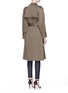 Back View - Click To Enlarge - NEIL BARRETT - Convertible sleeve satin trench coat