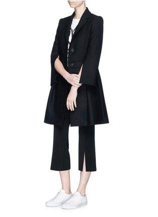 Figure View - Click To Enlarge - NEIL BARRETT - Virgin wool-cashmere twill coat