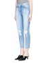 Front View - Click To Enlarge - L'AGENCE - 'El Matador' distressed high rise jeans