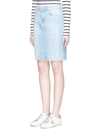 Front View - Click To Enlarge - L'AGENCE - 'Montecito' high waist denim skirt