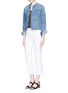 Figure View - Click To Enlarge - L'AGENCE - 'Serena' cropped flared jeans