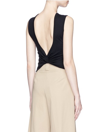Back View - Click To Enlarge - T BY ALEXANDER WANG - Twist open back tank top