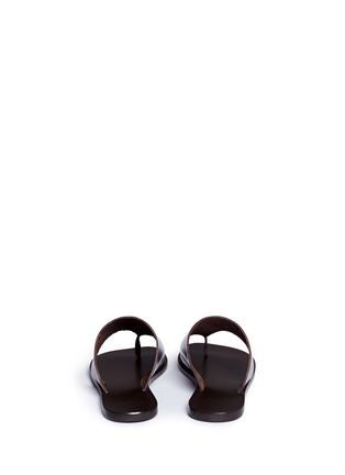 Back View - Click To Enlarge - ATP ATELIER - 'Rosa' vegetable tanned metallic leather slide sandals