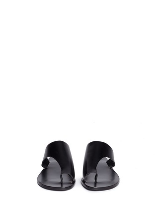 Front View - Click To Enlarge - ATP ATELIER - 'Rosa' toe ring vegetable tanned leather sandals