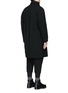 Back View - Click To Enlarge - THE VIRIDI-ANNE - Asymmetric zip padded wool coat