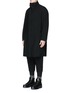 Front View - Click To Enlarge - THE VIRIDI-ANNE - Asymmetric zip padded wool coat