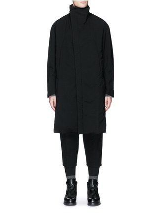 Main View - Click To Enlarge - THE VIRIDI-ANNE - Asymmetric zip padded wool coat