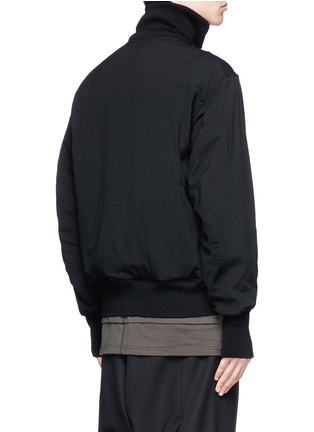 Back View - Click To Enlarge - THE VIRIDI-ANNE - Padded wool MA-1 bomber jacket
