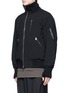 Front View - Click To Enlarge - THE VIRIDI-ANNE - Padded wool MA-1 bomber jacket