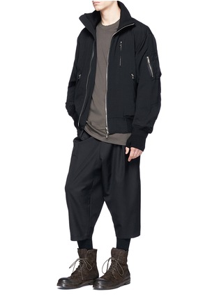 Figure View - Click To Enlarge - THE VIRIDI-ANNE - Padded wool MA-1 bomber jacket