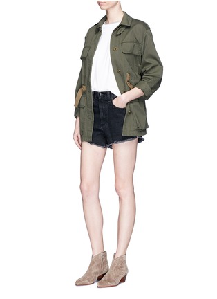 Figure View - Click To Enlarge - RAG & BONE - 'Justine' cutoff hem denim shorts