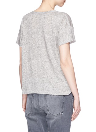 Back View - Click To Enlarge - RAG & BONE - Palm tree embroidered linen knit T-shirt