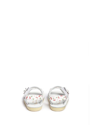 Back View - Click To Enlarge - SALT-WATER - 'Seawee' toddler cherry print leather sandals