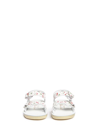 Figure View - Click To Enlarge - SALT-WATER - 'Seawee' toddler cherry print leather sandals