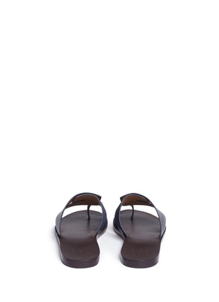 Back View - Click To Enlarge - TRADEMARK - 'Cadiz' suede and leather slide sandals