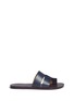 Main View - Click To Enlarge - TRADEMARK - 'Cadiz' suede and leather slide sandals