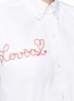 Detail View - Click To Enlarge - FORTE COUTURE - 'Kim' slogan embroidered Oxford shirt