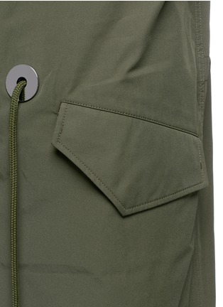Detail View - Click To Enlarge - ALEXANDER WANG - Ball chain trim oversized twill parka
