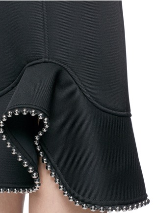 Detail View - Click To Enlarge - ALEXANDER WANG - Ball chain trim peplum shift dress