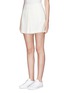 Front View - Click To Enlarge - ALEXANDER WANG - Pleated crepe shorts