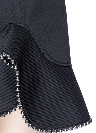 Detail View - Click To Enlarge - ALEXANDER WANG - Ball chain trim peplum skirt