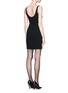 Back View - Click To Enlarge - ALEXANDER WANG - Ball chain trim keyhole dress