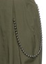 Detail View - Click To Enlarge - ALEXANDER WANG - Ball chain paperbag waist twill army pants