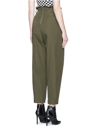 Back View - Click To Enlarge - ALEXANDER WANG - Ball chain paperbag waist twill army pants