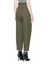 Back View - Click To Enlarge - ALEXANDER WANG - Ball chain paperbag waist twill army pants