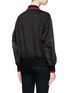 Back View - Click To Enlarge - ALEXANDER WANG - Leather patch piercing mesh bomber jacket