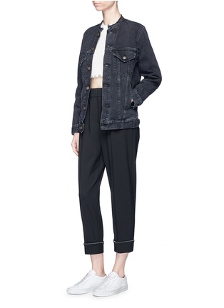 Figure View - Click To Enlarge - ALEXANDER WANG - Ball chain cuff track pants