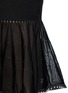 Detail View - Click To Enlarge - ALEXANDER WANG - Ball chain ruffle hem ponte knit skirt