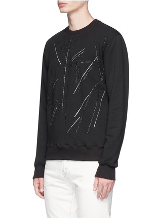 Front View - Click To Enlarge - SAINT LAURENT - Glitter stroke sweatshirt