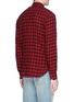Back View - Click To Enlarge - SAINT LAURENT - Gingham check flannel shirt