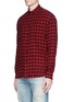 Front View - Click To Enlarge - SAINT LAURENT - Gingham check flannel shirt