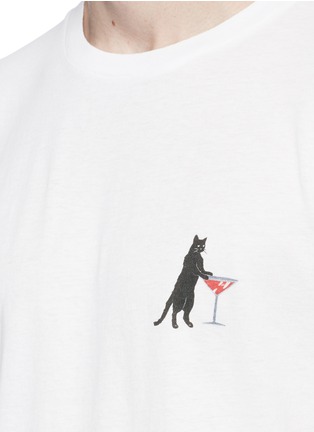 Detail View - Click To Enlarge - SAINT LAURENT - Cat martini print T-shirt
