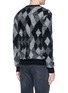 Back View - Click To Enlarge - SAINT LAURENT - Argyle jacquard mohair blend sweater