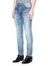 Front View - Click To Enlarge - SAINT LAURENT - Washed ripped jeans