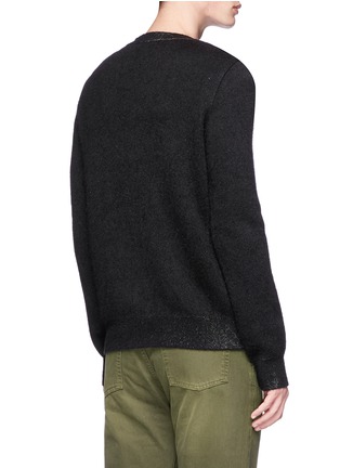 Back View - Click To Enlarge - SAINT LAURENT - 'Handsome' metallic intarsia sweater