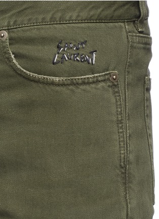 Detail View - Click To Enlarge - SAINT LAURENT - Logo embroidered jeans
