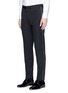Front View - Click To Enlarge - SAINT LAURENT - Satin outseam wool tuxedo pants