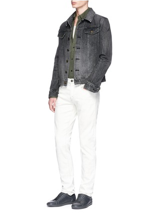 Figure View - Click To Enlarge - SAINT LAURENT - Military badge patch twill shirt