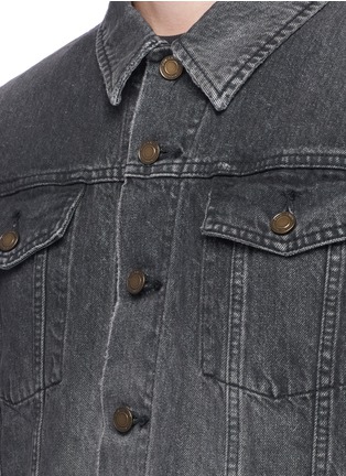 Detail View - Click To Enlarge - SAINT LAURENT - Heart appliqué denim jacket