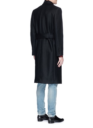 Back View - Click To Enlarge - SAINT LAURENT - Double breasted wool coat