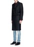Front View - Click To Enlarge - SAINT LAURENT - Double breasted wool coat