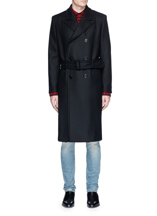 Main View - Click To Enlarge - SAINT LAURENT - Double breasted wool coat