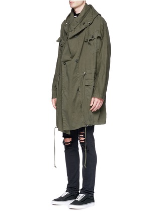 Front View - Click To Enlarge - NSF - 'Klein' oversized twill coat