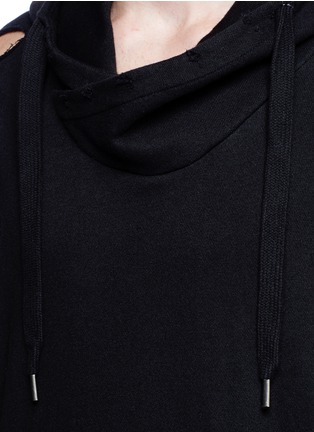 Detail View - Click To Enlarge - NSF - 'Jay' step hem distressed hoodie